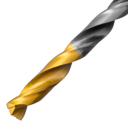 Сверло спиральное по металлу Denzel 5,5 x 93мм, Р6М5, Golden Tip, многогранная заточка, 718277 купить в Тюмени