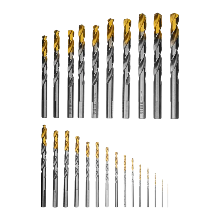Набор сверл по металлу Denzel 723009, 1-13 мм, Р6М5-TiN, Golden Tip, 25 шт купить в Тюмени