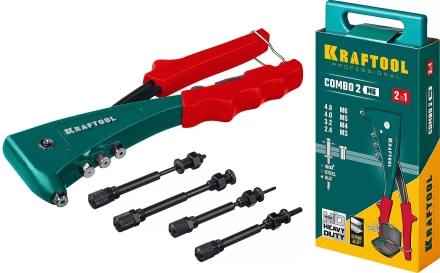 Комбинированные заклепочники, KRAFTOOL Combo2-M6 31180 31180 купить в Тюмени