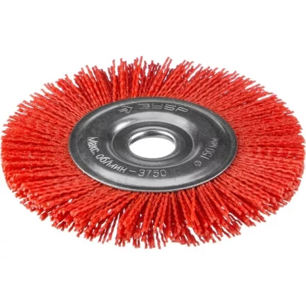ЗУБР &quot;ПРОФЕССИОНАЛ&quot;. Щетка дисковая для УШМ, нейлоновая проволока с абразивным покрытием, 150х22мм 35160-150_z01 купить в Тюмени