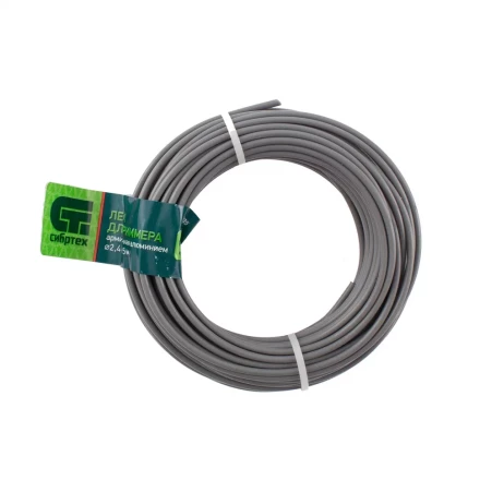 Леска для триммера круглая, армированная алюминием, 2.4 мм х 15 м, Россия Сибртех 961935 купить в Тюмени
