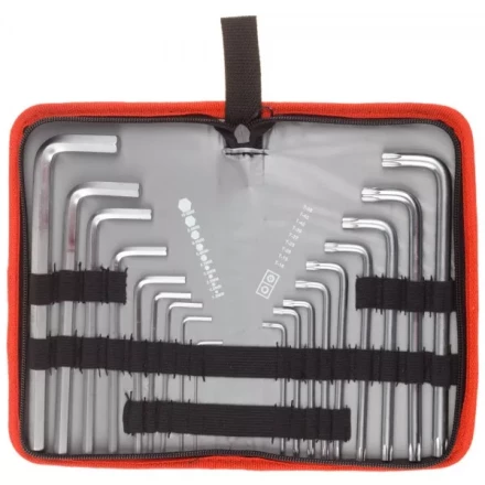 Набор ключей имбусовых ЗУБР &quot;МАСТЕР&quot;Cr-V,нейлон чехол,HEX 1,5-10 мм длинные 9 шт,TORX Т10-Т50  длинные 9 шт 27463-H18 купить в Тюмени