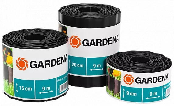 Бордюр черный 20 см , длина 9 м GARDENA купить в Тюмени