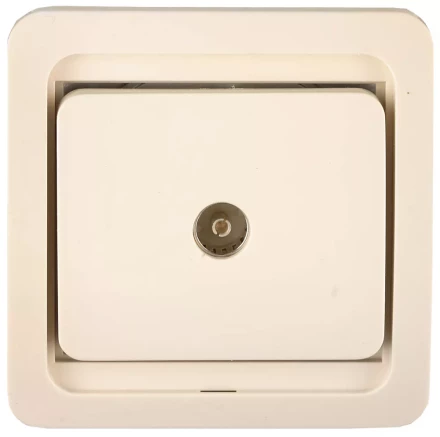 Розетка СВЕТОЗАР &quot;ГАММА&quot; телевизионная одинарная, цвет бежевый SV-54115-B купить в Тюмени