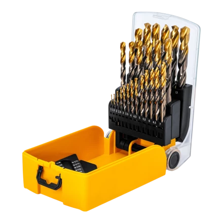 Набор сверл по металлу Denzel 723010, 1-13 мм, Р6М5К8-TiN, Golden Tip, 25 шт купить в Тюмени