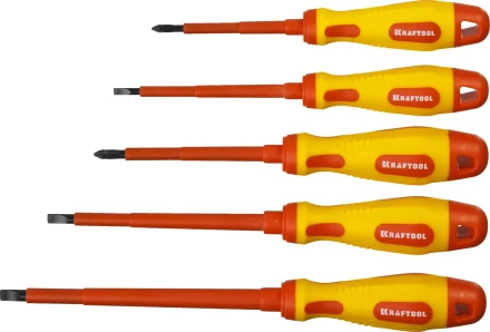 Набор отверток &quot;Х-Drive ELECTRO&quot;, Cr-Mo-V сталь, SL: 2.5, 4, 5.5, 6.5, PH: № 1, № 2, 6 предм, KRAFTOOL 250088-H6 купить в Тюмени