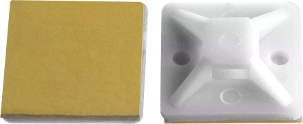 Площадки под хомут-стяжку ПХС самоклеющиеся белые нейлоновые серия МАСТЕР купить в Тюмени