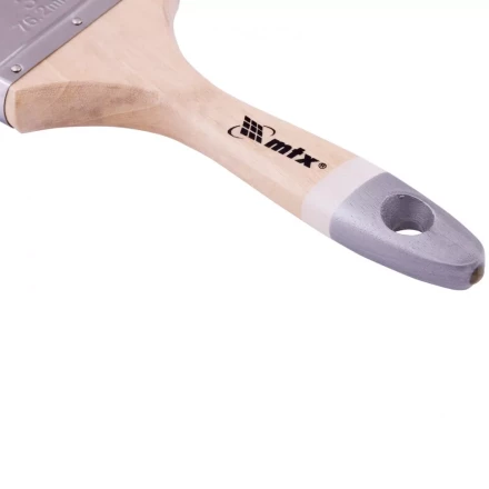 Кисть плоская натуральная черная щетина деревянная ручка размер 2,5 Mtx 82636 купить в Тюмени