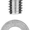 Винт (DIN965) в комплекте с гайкой (DIN934), шайбой (DIN125), шайбой пруж. (DIN127), M4 x 30 мм, 18 шт, ЗУБР 303456-04-030 купить в Тюмени