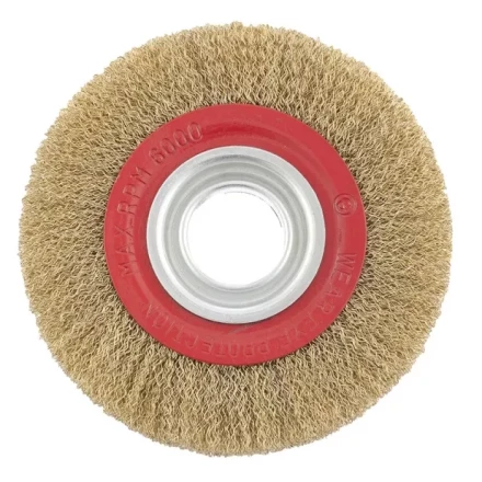 Щетка для точила 200 мм посадка 32 мм плоская латунированная витая проволока MTX 74662 купить в Тюмени