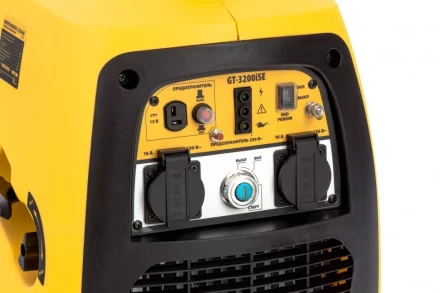 Генератор инверторный GT-3200iSE, 3.2 кВт, 230 В, бак 6 л, закрытый корпус, электростартер Denzel 94703 купить в Тюмени