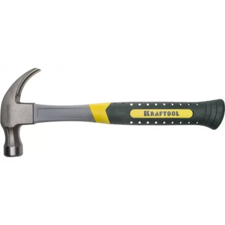 Молоток-гвоздодер 450 г с фиберглассовой рукояткой, KRAFTOOL 20280-450 20280-450 купить в Тюмени