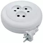 Удлинитель бытовой без заземления 3м 3 розетки 6A серия УХ6 DENZEL 95926 купить в Тюмени