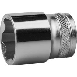 Торцовая головка KRAFTOOL "INDUSTRIE QUALITAT", Cr-V, FLANK, хромосатинированная, 1/2", 22 мм 27805-22_z01