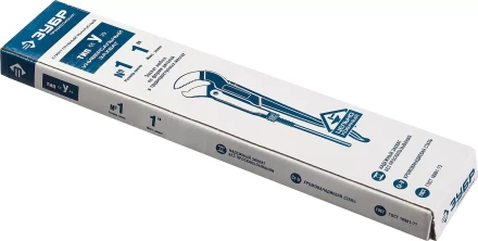 Ключ трубный рычажный ЗУБР &quot;ПРОФЕССИОНАЛ&quot;, тип &quot;S&quot;, изогнутые губки для труднодоступных мест, цельнокованный, Сr-V,  № 1, 1&quot; 27336-1_z01 купить в Тюмени