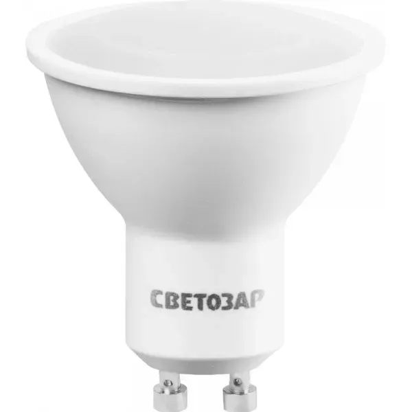 Лампы СВЕТОЗАР светодиодные "LED technology", цоколь GU10, теплый белый свет (3000К), 220В, 5Вт (35) 44560-35_z01 купить в Тюмени