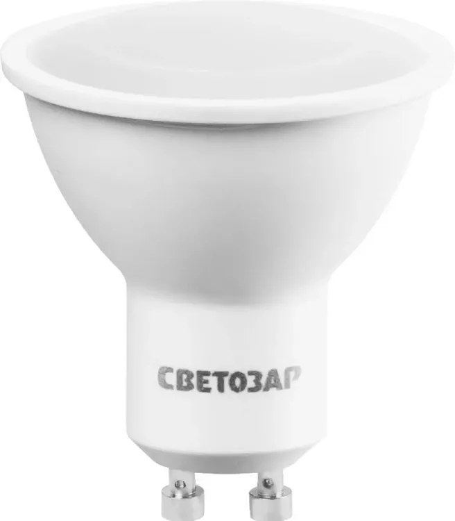 Лампы СВЕТОЗАР светодиодные "LED technology", цоколь GU10, теплый белый свет (3000К), 220В, 5Вт (35) 44560-35_z01 купить в Тюмени