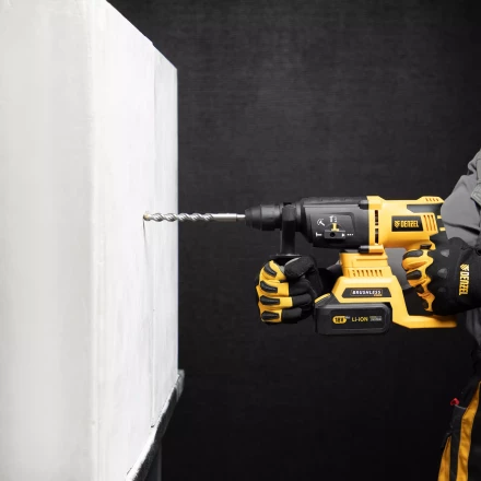 Бур по бетону Denzel, 12 x 210 мм, двойная спираль, три пылеотводящие кромки, купить в Тюмени