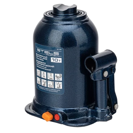 Домкрат гидравлический бутылочный телескопический Stels 51151, 10 т, подъем 180-430 мм купить в Тюмени