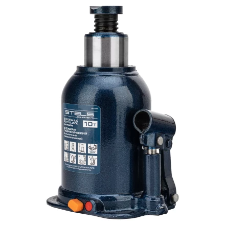 Домкрат гидравлический бутылочный телескопический Stels 51151, 10 т, подъем 180-430 мм купить в Тюмени