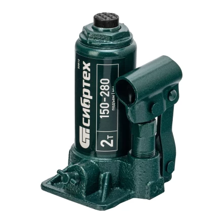 Домкрат гидравлический бутылочный Сибртех 50812, 2 т, 150-280 мм, в пласт. кейсе купить в Тюмени