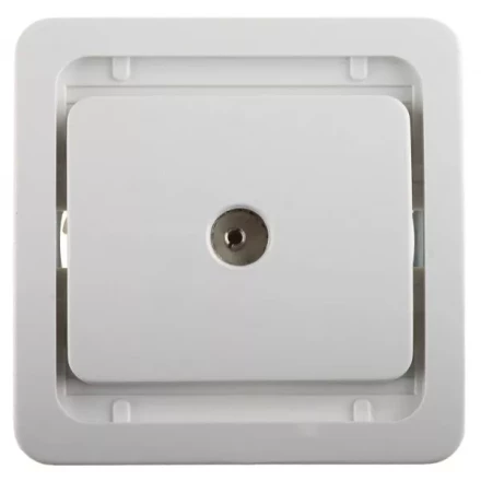 Розетка СВЕТОЗАР &quot;ГАММА&quot; телевизионная одинарная, цвет белый SV-54115-W купить в Тюмени