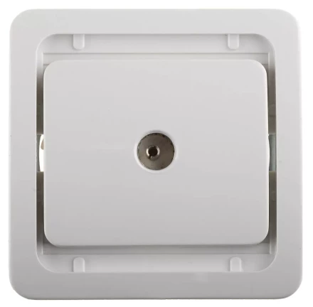 Розетка СВЕТОЗАР &quot;ГАММА&quot; телевизионная одинарная, цвет белый SV-54115-W купить в Тюмени