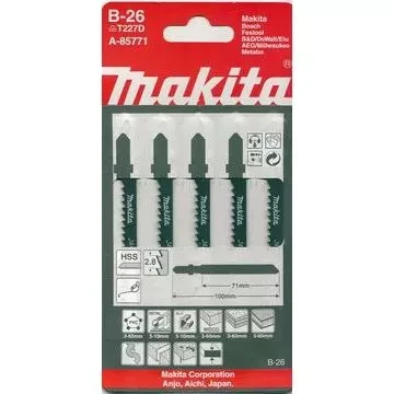 Пилки ( 5 шт.) A-85771 100х75х2,8 мм HSS фиг/рез,универс. Makita