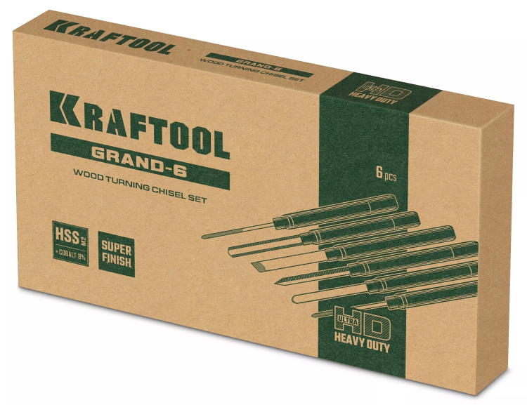Набор профессиональных токарных резцов по дереву KRAFTOOL 18368 купить в Тюмени