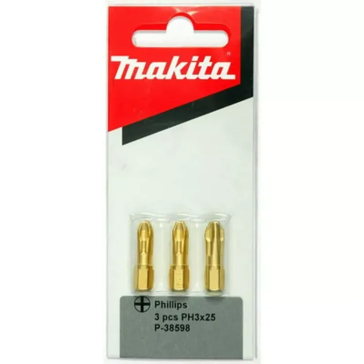 Биты Makita PH3 25мм 3шт, алмазные (P-38598) купить в Тюмени