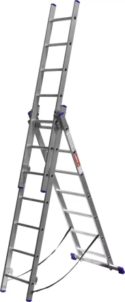 Лестницы алюминиевые трехсекционные серия ЭКСПЕРТ купить в Тюмени