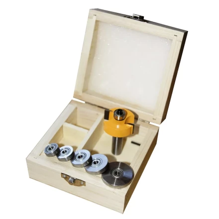 Набор фрез кромочных фальцевых 6 подшипников хвостовик 12 мм 46329 купить в Тюмени