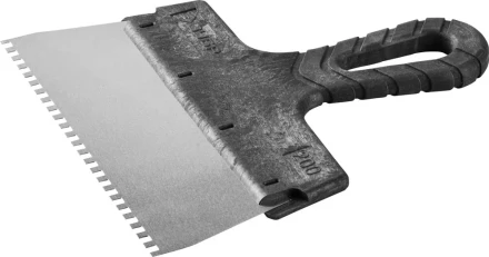 Шпатель ЗУБР &quot;МАСТЕР&quot; ФАСАДНЫЙ, нержавеющее полотно, 200мм, зуб 4х4мм 10078-20-04 купить в Тюмени