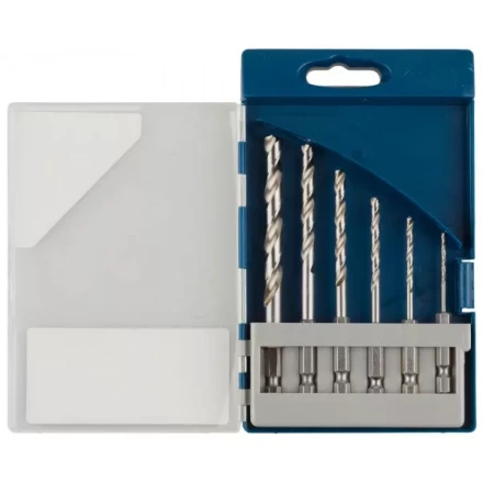 Набор ЗУБР &quot;ЭКСПЕРТ&quot;:  Сверла  по металлу, шестигранный хвостовик 1/4&quot;, быстрорежущая сталь Р6М5, 4,5,6,8,10мм, 5 пред 29623-H5 купить в Тюмени