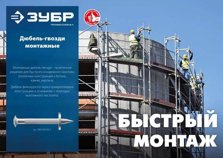 ЗУБР ДГМ, 40 x 3.7 мм, цинк, 1 кг, монтажный дюбель-гвоздь , Профессионал (3063-37-40-1) купить в Тюмени
