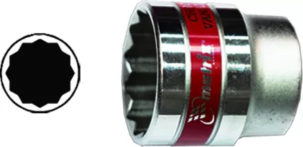 Головка торцевая 14 мм 12-гранная CrV под квадрат 1/2&quot; хромированная  MATRIX MASTER 13688 купить в Тюмени