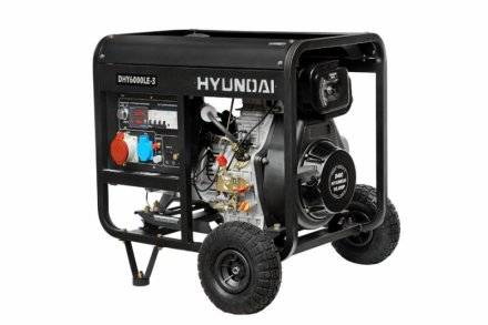 Дизельный генератор Hyundai DHY 6000LE-3 + колеса купить в Тюмени