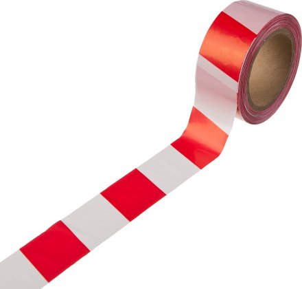 Сигнальная лента, цвет красно-белый, 50мм х 150м, STAYER Master 12241-50-150 купить в Тюмени