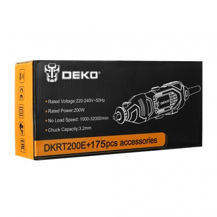 Гравер электрический DEKO DKRT200E DEKO 175 tools, 063-1416 купить в Тюмени