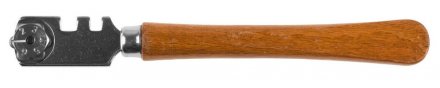 Стеклорез KRAFTOOL роликовый, 6 режущих элементов, с деревянной ручкой 3367_z01 купить в Тюмени