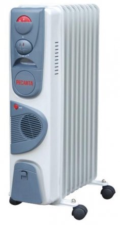 Маслянный радиатор обогреватель электрический Ресанта ОМ-9НВ купить в Тюмени