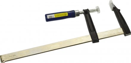 Струбцина DEXX, тип &quot;F&quot;, деревянная ручка, стальная закаленная рейка, 80х300мм 3205-80-300 купить в Тюмени