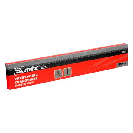 Электроды MP-3, диам. 3 мм, 1 кг., ильменитовое покрытие MTX 97530 купить в Тюмени