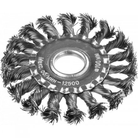 DEXX. Щетка дисковая для УШМ, жгутированная стальная проволока 0,5мм, 100ммх22мм 35100-100 купить в Тюмени