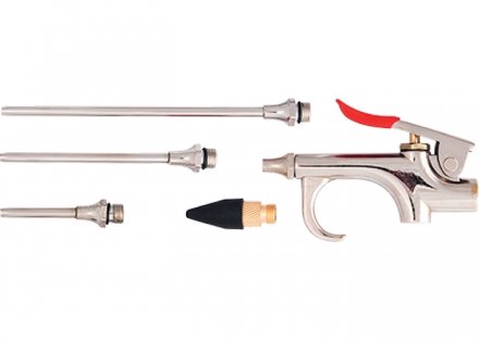 Набор продувочный пистолет пневматический в комплекте с насадками 4 шт MATRIX 57338 купить в Тюмени