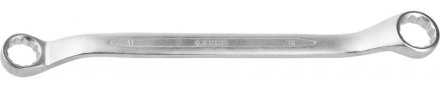 Ключ ЗУБР &quot;ПРОФИ&quot; гаечный накидной изогнутый, Cr-V сталь, хромированный, 17х19мм 27132-17-19 купить в Тюмени